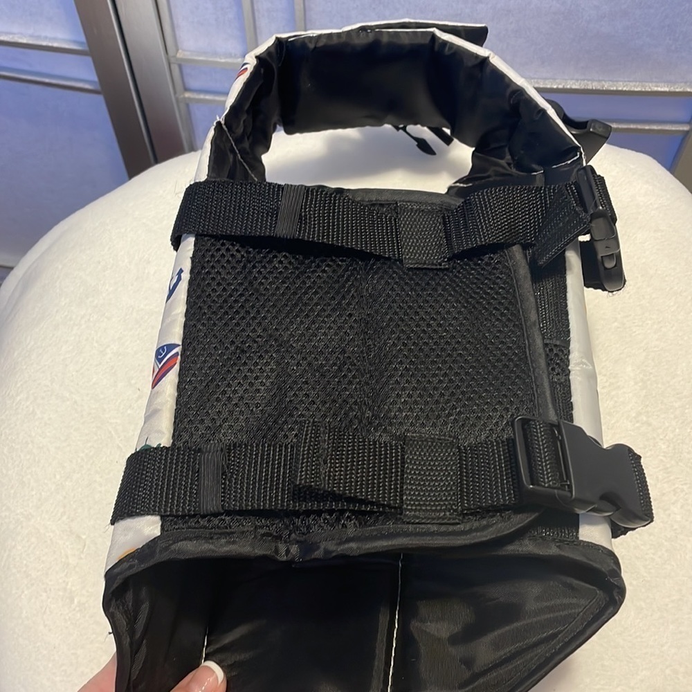 PAWS Aboard Nautical Print - Small Dog Life Vest - Picture 5 of 8